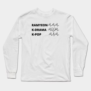 My Heart Beats to Anything Korean Long Sleeve T-Shirt